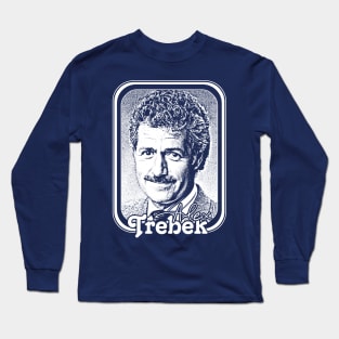 Alex Trebek / Retro Vintage Aesthetic Fan Design Long Sleeve T-Shirt